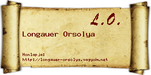 Longauer Orsolya névjegykártya
